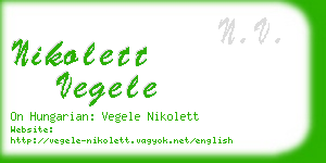 nikolett vegele business card